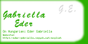 gabriella eder business card